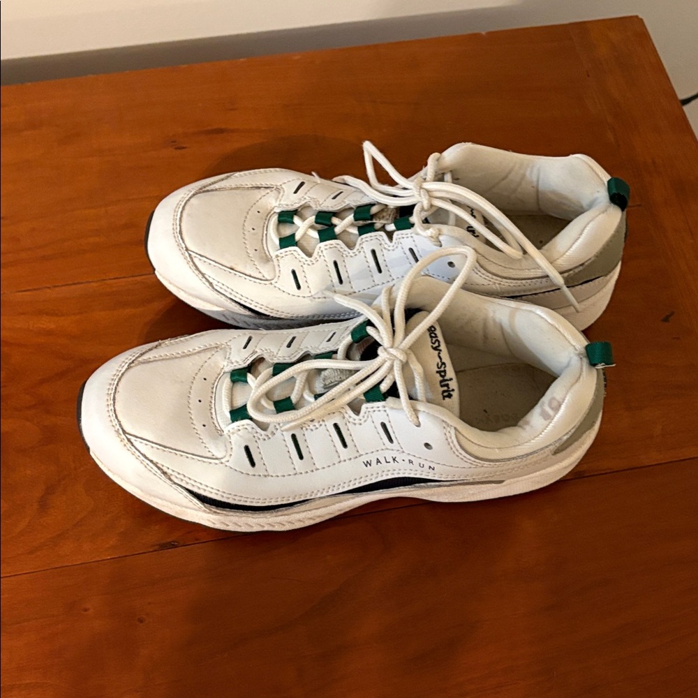 Easy Spirit Walk Run White Leather Walking Sneakers Size 9 M - Picture 3 of 7